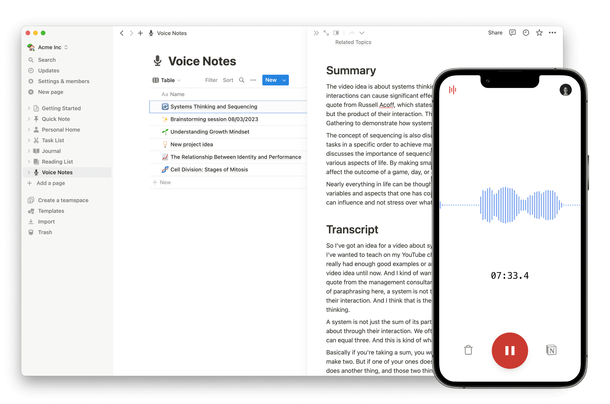 Preview of the application
